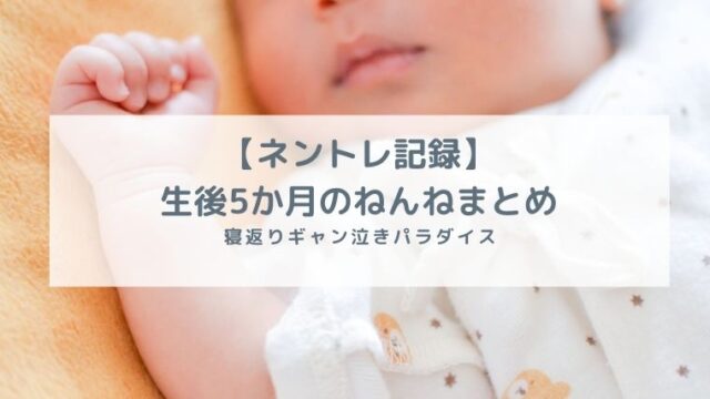 生後5か月ネントレ記録