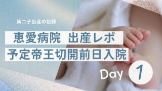 恵愛病院出産レポ 1 予定帝王切開前日入院