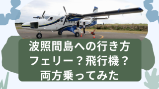 波照間島への行き方。飛行機とフェリー両方乗ってみた。