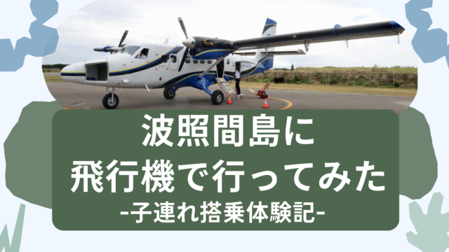 波照間島へ飛行機で行ってみた。子連れ搭乗体験記